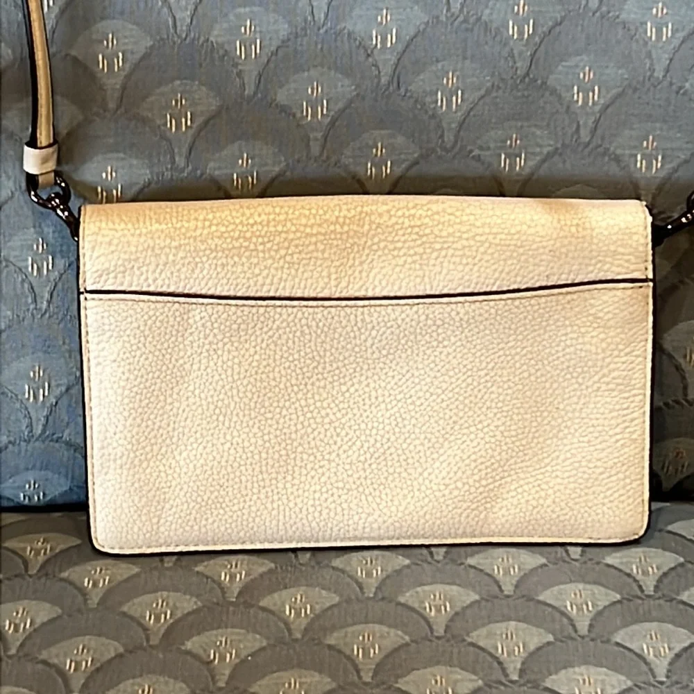 Coach White Floral Appliqué Crossbody Bag